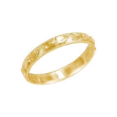 Heart-Patterned Baby Ring