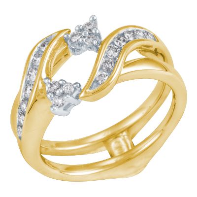3/8ct TW Diamond Solitaire Ring Wrap