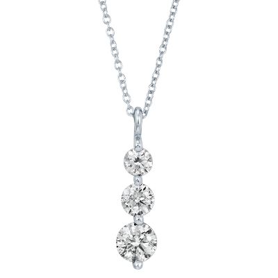 1ct TW Three-Diamond Pendant
