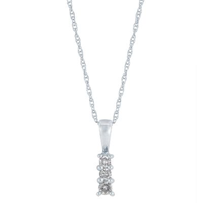1/10ct TW Three-Diamond Pendant