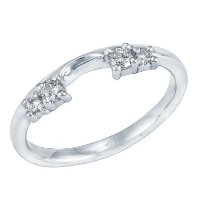 1/5ct TW Four-Diamond Solitaire Ring Wrap