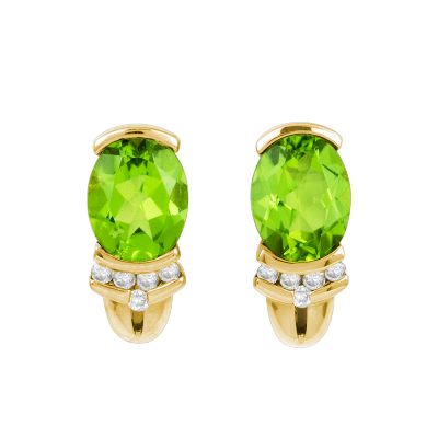Oval Peridot Earrings