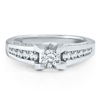 <i>Vivian</i>, 1ct TW Diamond Engagement Ring