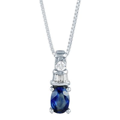Oval Sapphire Pendant