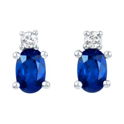 Oval Sapphire Earrings