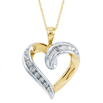 1/3ct TW Heart-Shaped Diamond Pendant