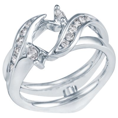 1/3ct TW Diamond Solitaire Ring Wrap