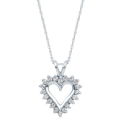 1/4ct TW Heart-Shaped Diamond Pendant