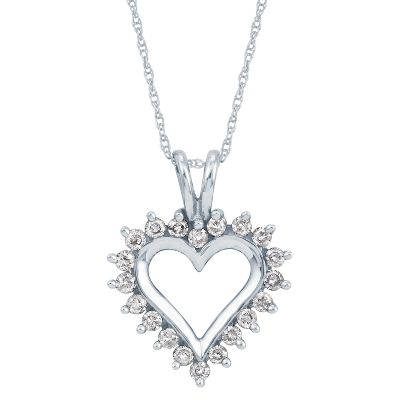 1/2ct TW Heart-Shaped Diamond Pendant