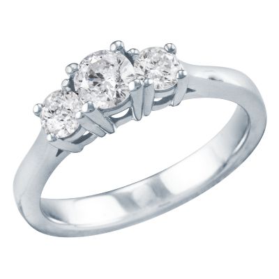 3/4ct TW Three-Diamond Anniversary Ring