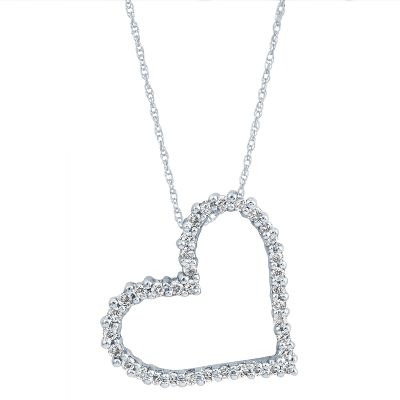 1/4ct TW Heart-Shaped Diamond Pendant