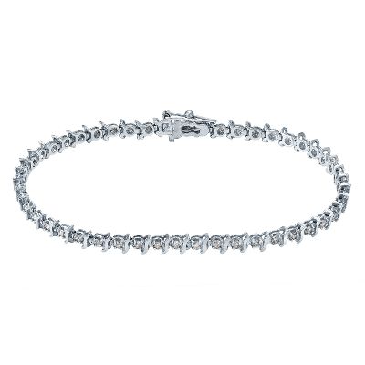 1ct TW <i>S</i> Link Diamond Bracelet