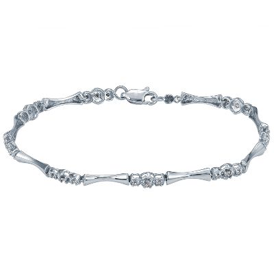 1/2ct TW Three-Diamond Bracelet