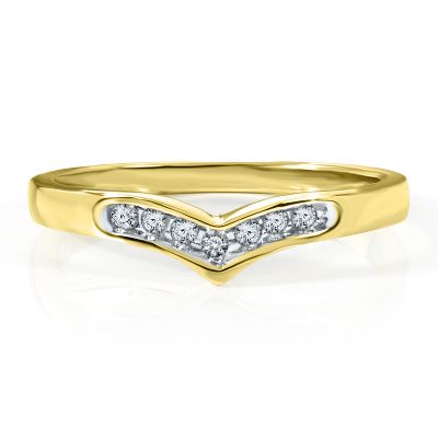 1/10ct TW Chevron Diamond Ring