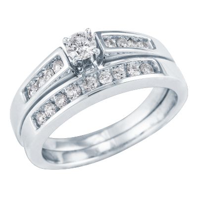 1/2ct TW Diamond Engagement Ring Set