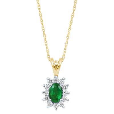 Oval Emerald Pendant