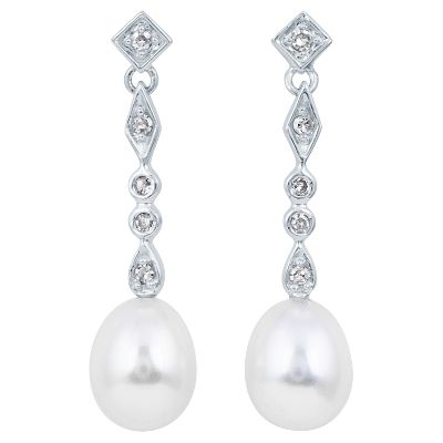 Cultured Pearl Drop Earrings