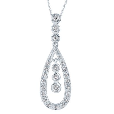 1/5ct TW Pear-Shaped Diamond Pendant