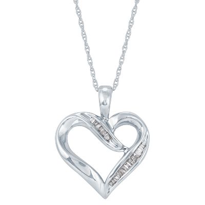 1/10ct TW Heart-Shaped Diamond Pendant