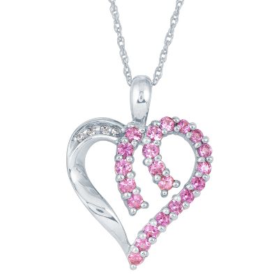 Heart-Shaped Pink Sapphire Pendant