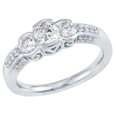 1ct TW Three-Diamond Anniversary Ring