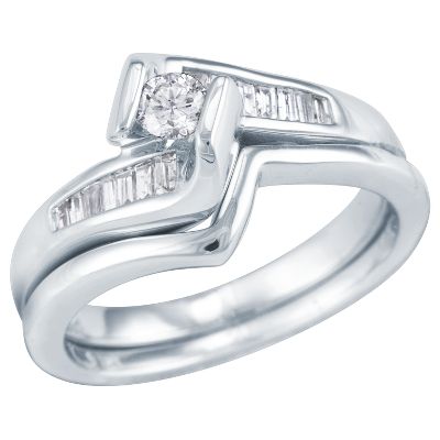 1/2ct TW Diamond Engagement Ring Set