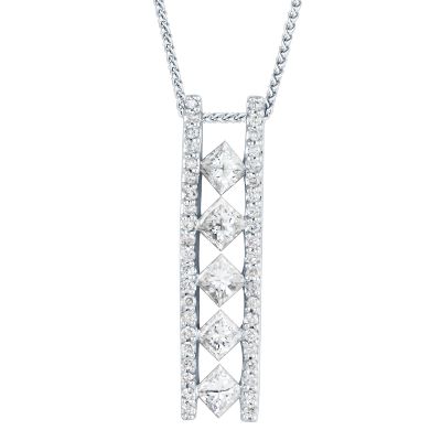 1ct TW Ladder Diamond Pendant
