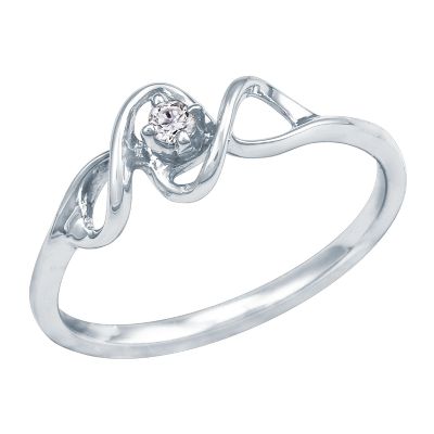 .05ct TW Round Diamond Swirl Ring