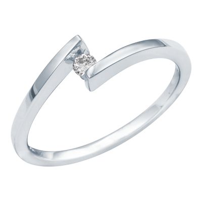 .06ct TW Round Diamond Bypass Ring