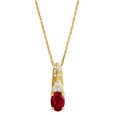 Oval Ruby Pendant