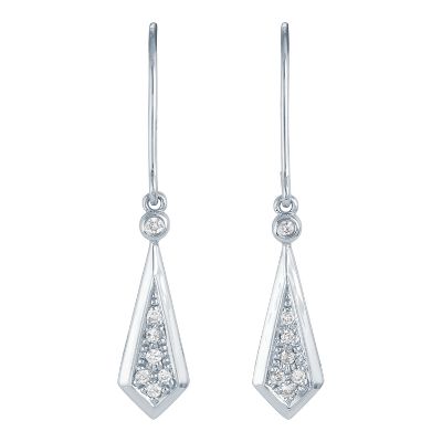 1/10ct TW Round Diamond Earrings