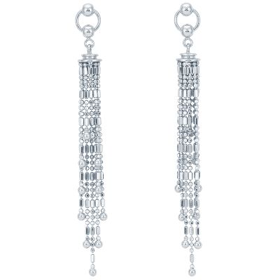 Dangle Strand Gold Earrings