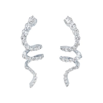3/4ct TW Diamond Tornado Earrings