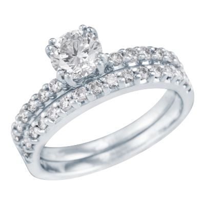 <i>Julia</i>, 1 1/4ct TW Diamond Engagement Ring Set