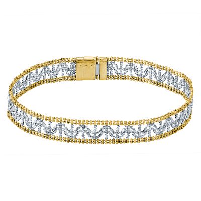 Wavy Mesh Beaded Bracelet
