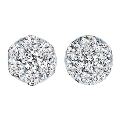1ct TW Round Diamond Earrings