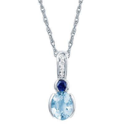 Oval Aquamarine Pendant