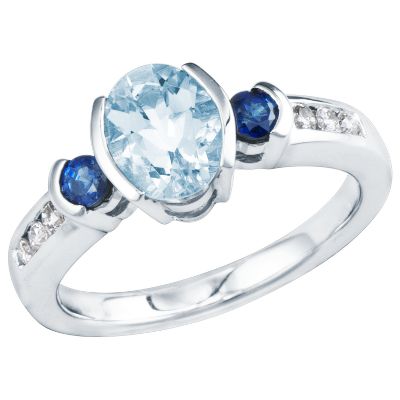 Oval Aquamarine Ring