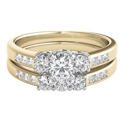 1ct TW Diamond Engagement Ring Set, GIA® Graded
