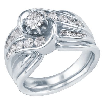 1ct TW Diamond Engagment Ring Set