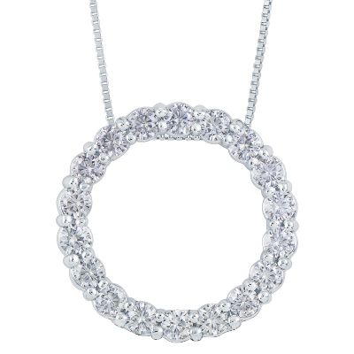 1 7/8ct TW* Circle Moissanite Pendant