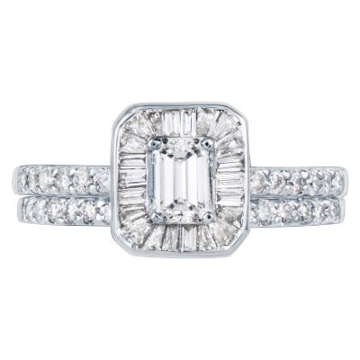 1ct TW Diamond Engagement Ring Set