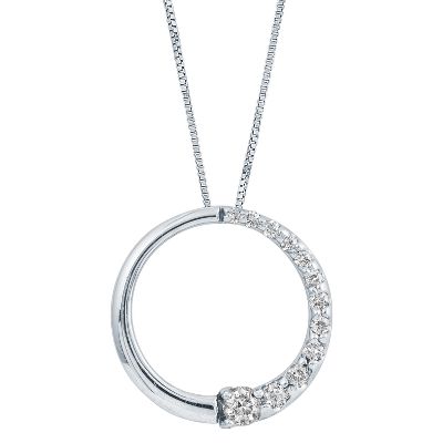 1/4ct TW Circle Graduated Diamond Pendant