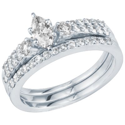 <i>Rose</i>, 1ct TW Diamond Engagement Ring Set