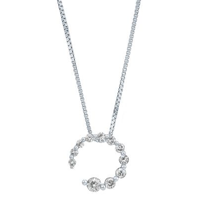 1/4ct TW Circle Graduated Diamond Pendant