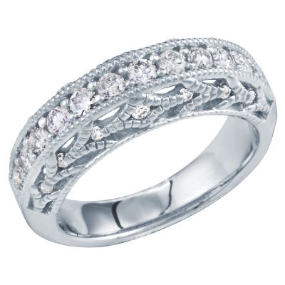 3/4ct TW Milgrain Diamond Ring