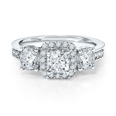 2ct TW Three-Diamond Anniversary Ring, IGI Graded