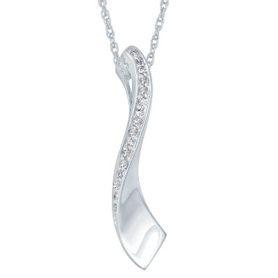 .08ct TW Round Diamond Pendant