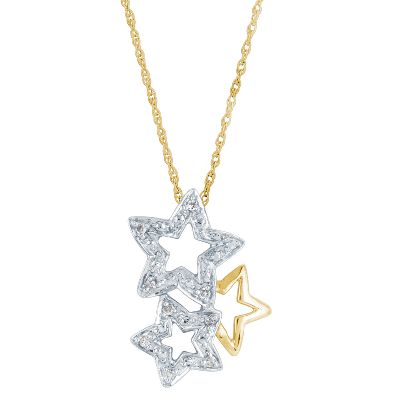.03ct TW Falling Star Diamond Pendant