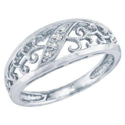 .02ct TW Diamond Filigree Ring